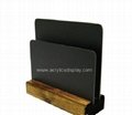 wooden acrylic menu stand