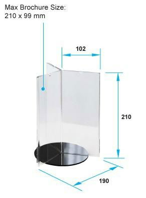 acrylic rotating menu holder