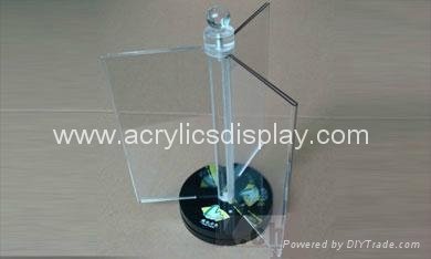 acrylic rotating menu holder