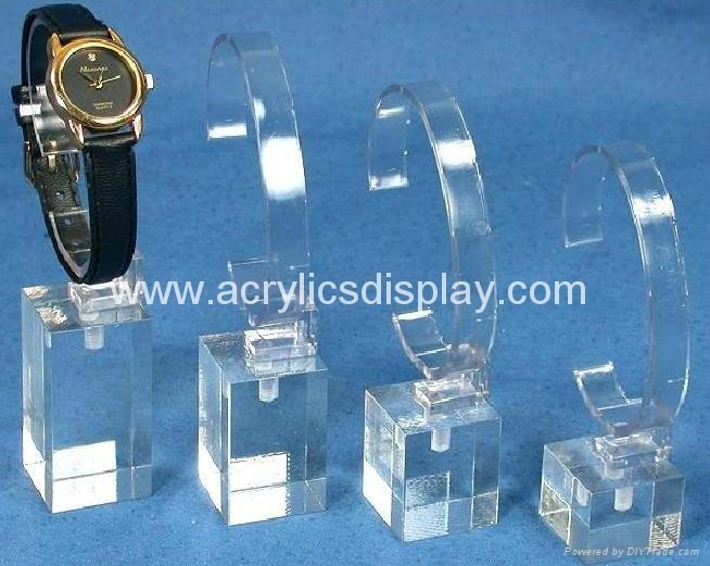 C shape acrylic watch holder