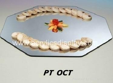 mirror acrylic tray food tray