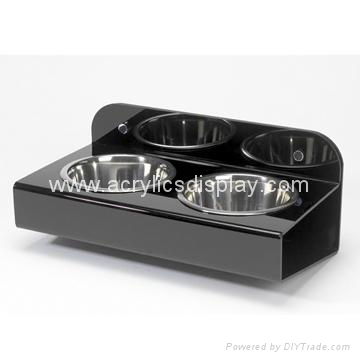 plastic lucite acrylic pet bowl