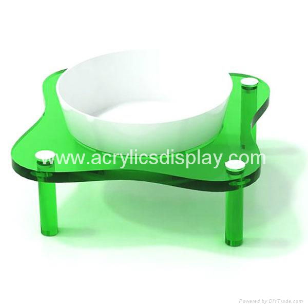 plastic lucite acrylic pet bowl