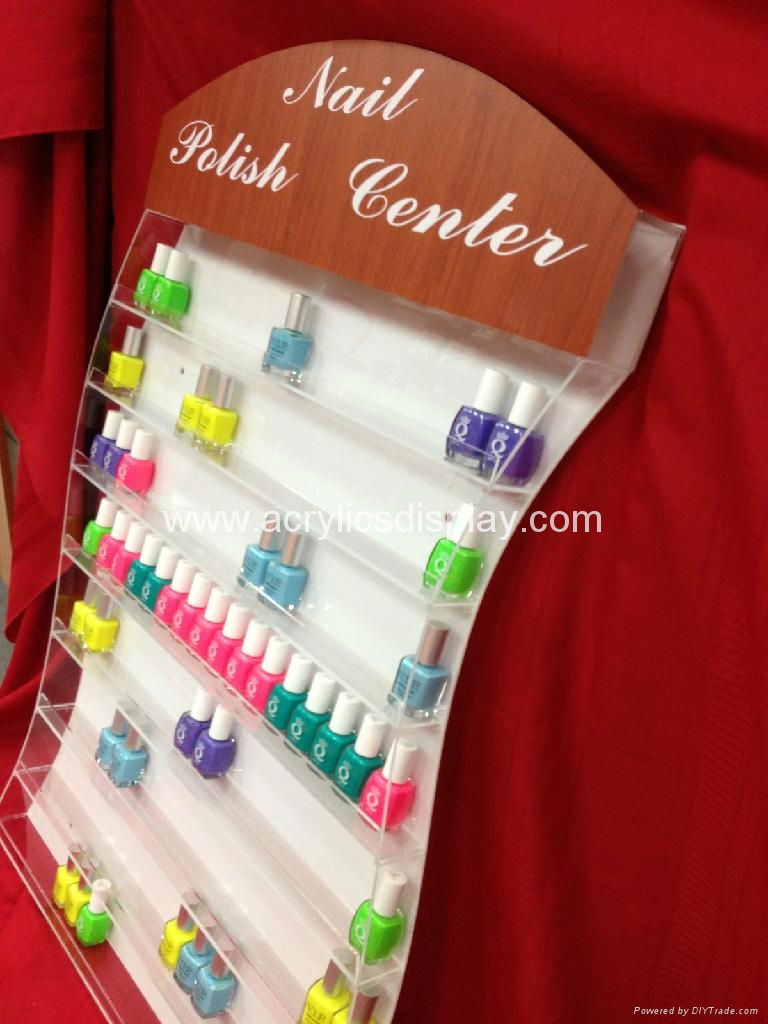 acrylic perspex nail polish wall racks