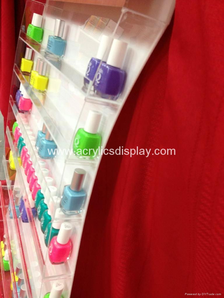 acrylic perspex nail polish wall racks