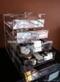 acrylic cosmetic organizer in display racks