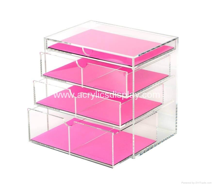lucite acrylic makeup display cabinet