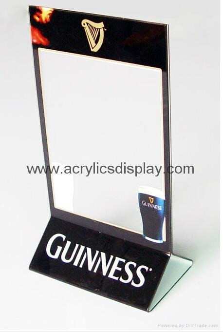 acrylic menu holder