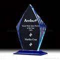 perspex acrylic blue trophy