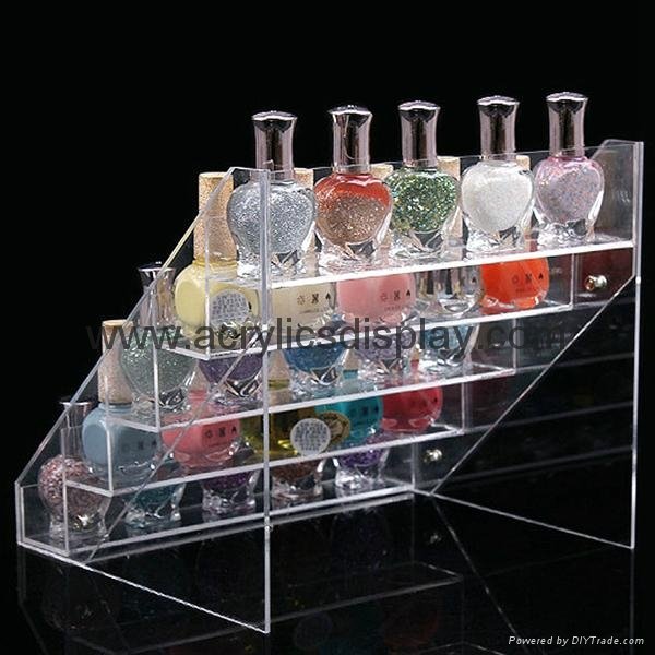 lucite acrylic nail polish shelf case box