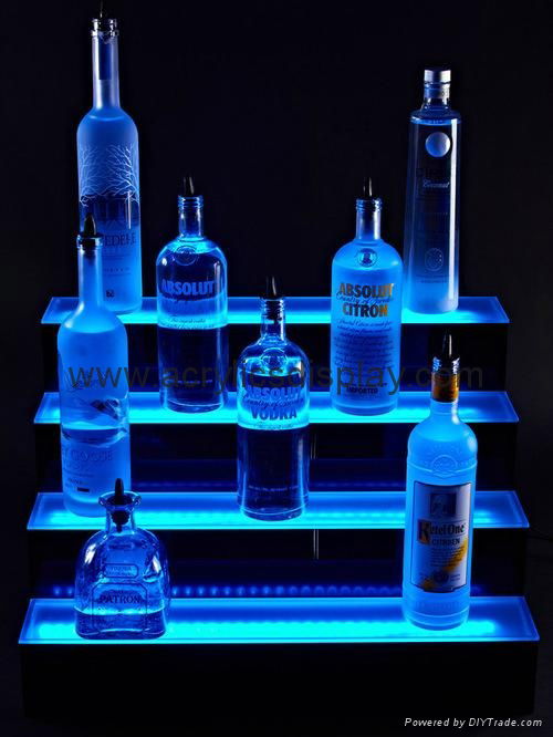 Lucite LED bottle display