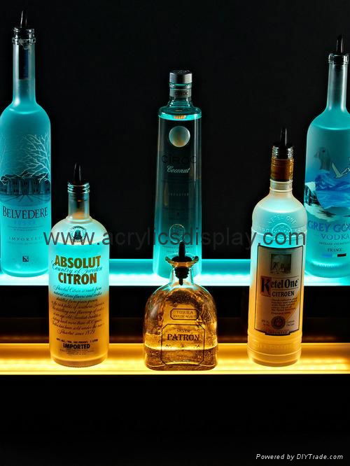 Lucite LED bottle display