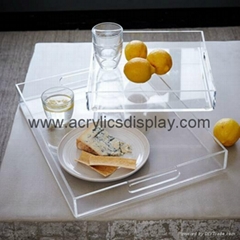 Clear perspex tray organizer tray 