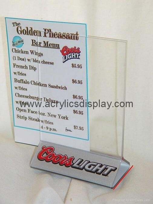 acrylic menu holder perspex menu stand