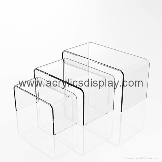 plexiglass riser step display