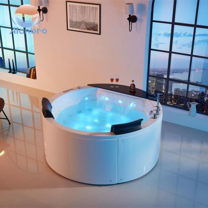 Alanbro Two Person Whirlpool Waterfall Acrylic Bathtub with Shower BC654