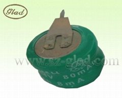 ni-mh button cell battery 3.6V 80mA