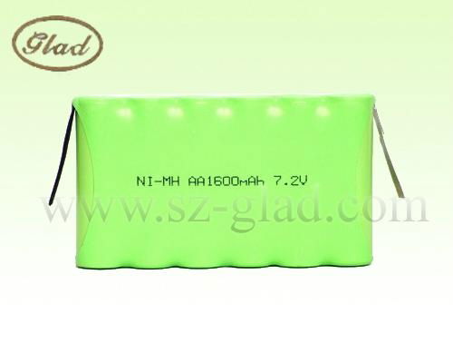 Supply 1600mAh AA Ni-MH Battery Pack 7.2v with 2pin  2