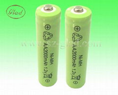 Size AA 3.6V  nimh rechargeable battery packs 1200mAh