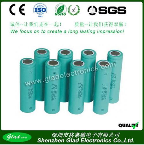 1100~2800mAh li-ion battery 3.7v cell 18650 2200mah 2