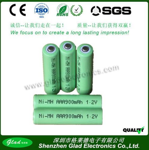 AAA 900mAh/1000mAh rechargeable ni-mh battery 1.2V toy battery