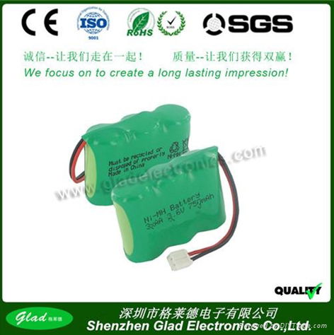 AA/AAA 500~2500mAh rechargeable ni-mh battery 4.8v 3