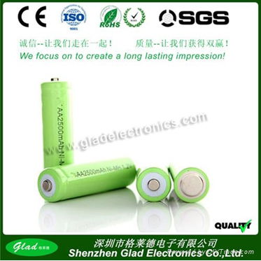 AA/AAA 500~2500mAh rechargeable ni-mh battery 4.8v 2