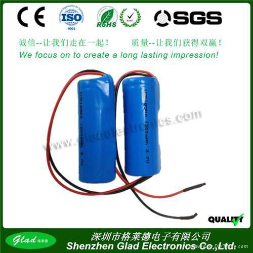 2400mAh 18650 li-ion battery 3.7v for torch light 2