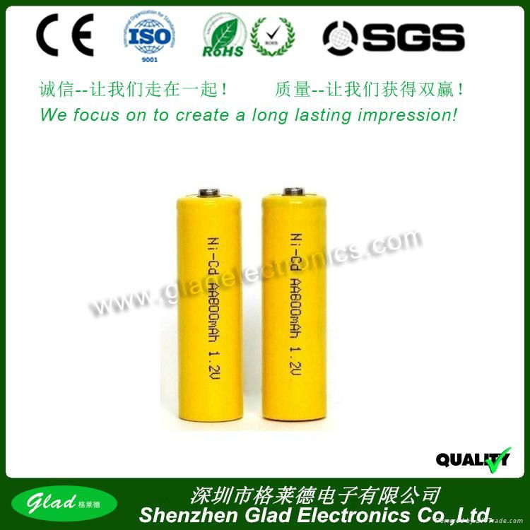 1.2V AA/AAA 250~ 1000mAh Ni-Cd rechargeable battery 2