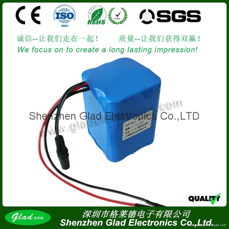 11.1V 5200mAh lithium-ion battery pack for solar panels