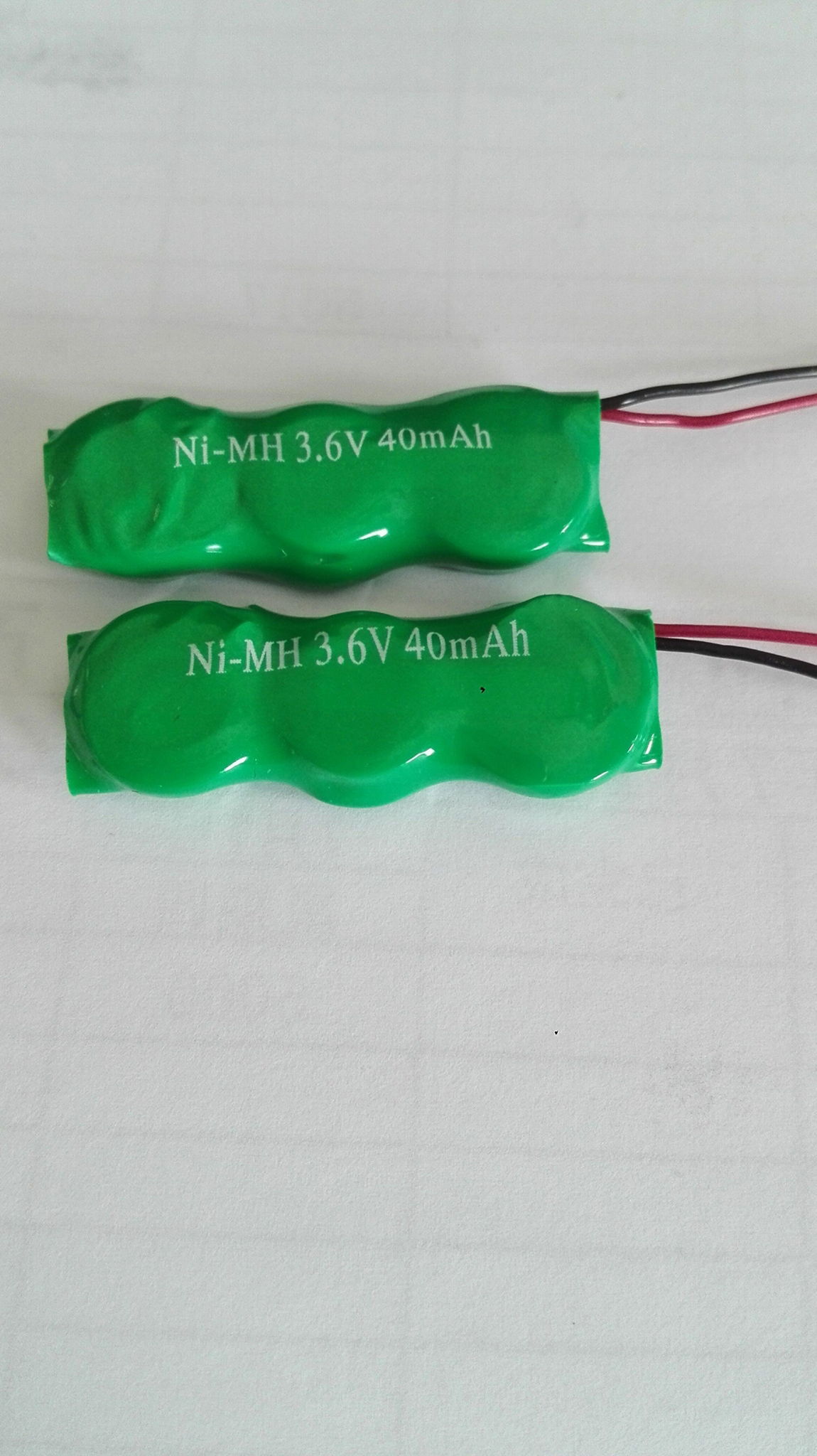 3.6V ni-mh button cell battery 160mA/80mAh with 2 pins  3