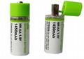 usb rechargeable AA battery 1500mAh