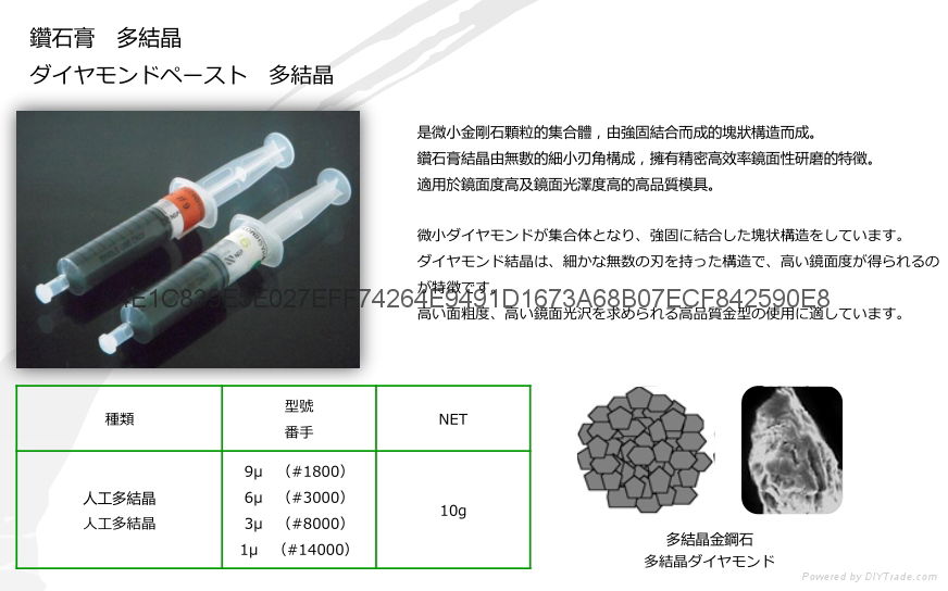 日本HASHIMOTO钻石膏1u3u6u9u原装正品 5