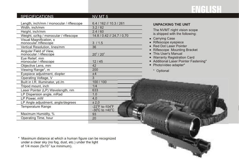 3x42 rifle scope with night vision and rail 2