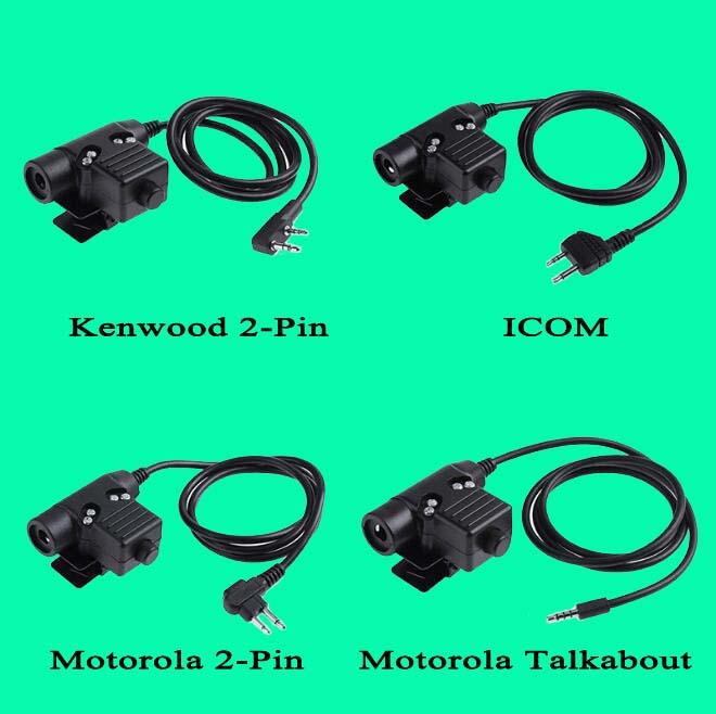 GP-U94 Z-Tac U94 Headset Cable & PTT (Kenwood,MOT,ICOM,Yaesu) 2