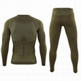 Training Thermo Underwear Long Sleeve Winter Outdoor Warm Fleece Lined