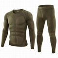 Training Thermo Underwear Long Sleeve Winter Outdoor Warm Fleece Lined 1