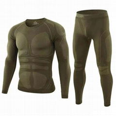 Training Thermo Underwear Long Sleeve Winter Outdoor Warm Fleece Lined