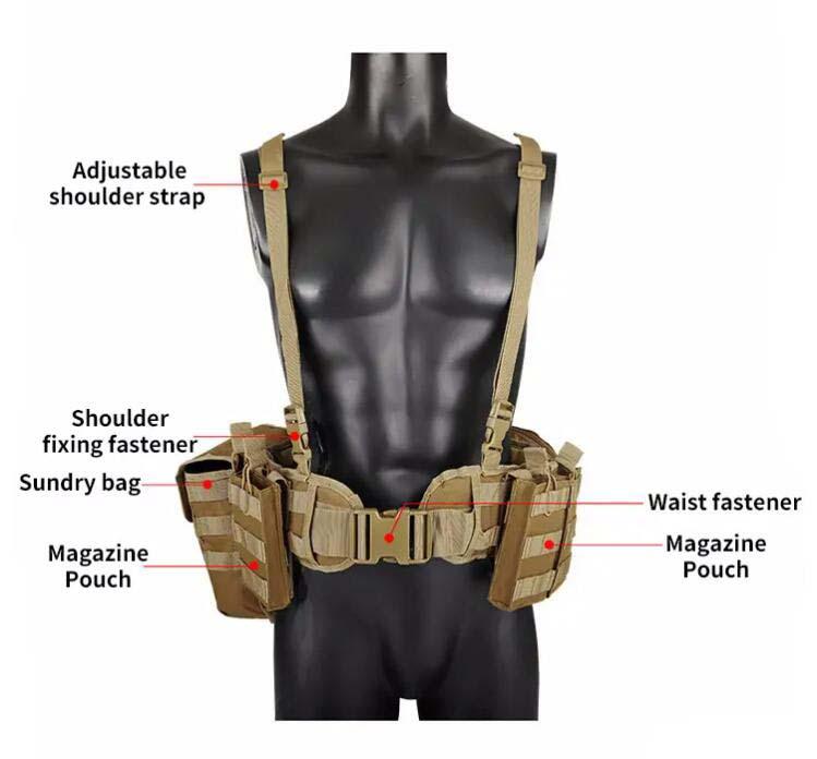 Chest Rig,Polyester Hunting Belt Equipment Stable Multi-function Weight Belt 2