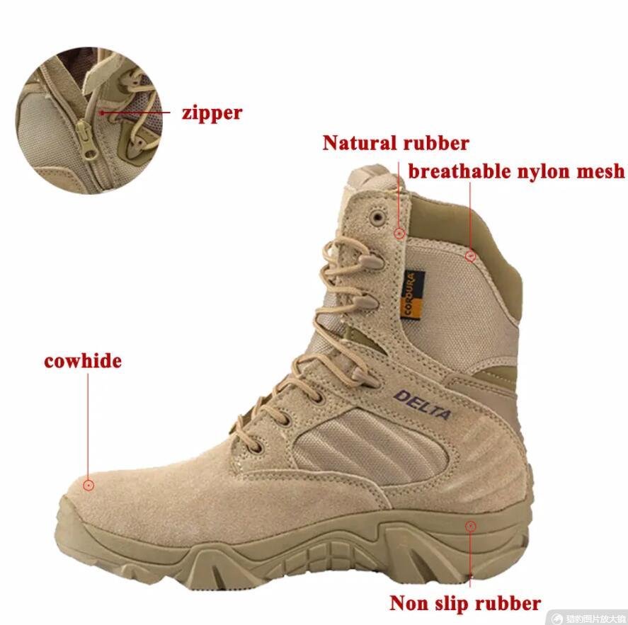 Sports Genuine Leather Tactical Boots For Mens Shoes 4