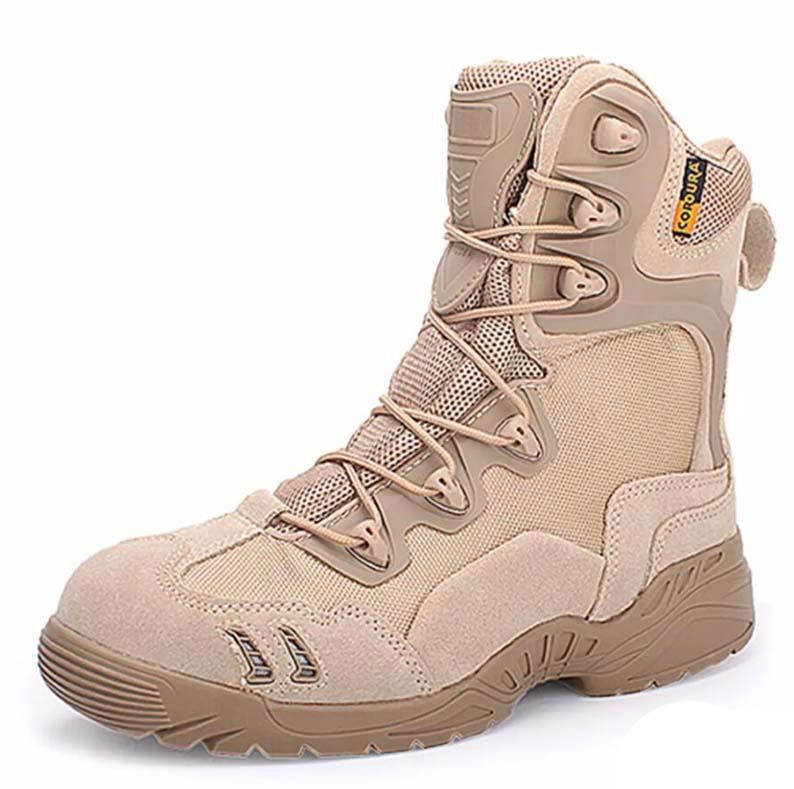 Leather waterproof tactical delta boots