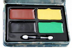 Camuflaje de pintura facial de cuatro colores