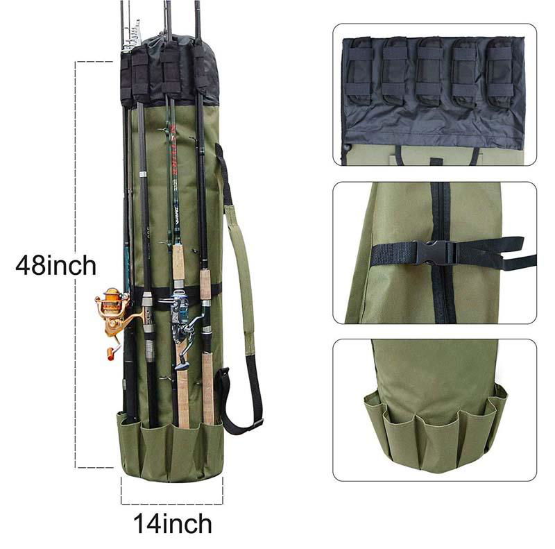 New Fishing Rod Strap Storage Bag Outdoor Portable Fishing Bag 4