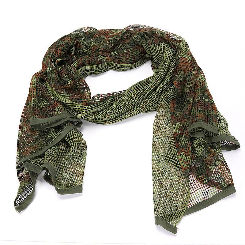 GP-S002 Ghillie Camouflage Scarf,Field jungle camouflage large hole scarf 3