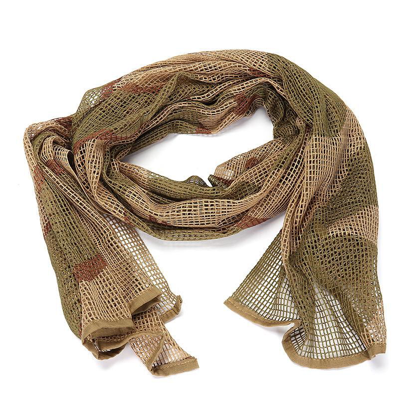 GP-S002 Ghillie Camouflage Scarf,Field jungle camouflage large hole scarf 5