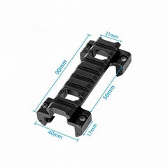 GP-166 Aluminum 20mm Rail Base,MP5 rail Base