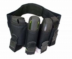 GP-400B Black Paintball Tactical Belt with Paintball Container Holders
