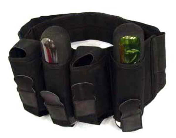 GP-400B Black Paintball Tactical Belt with Paintball Container Holders 2