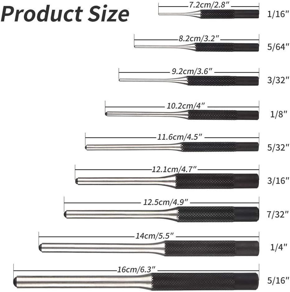 9pc roll pin punch set 2