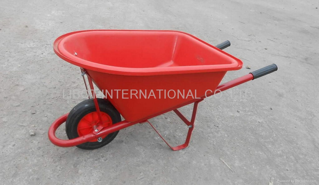 Plastic tray kids wheel barrow WB0200 with solid wheel